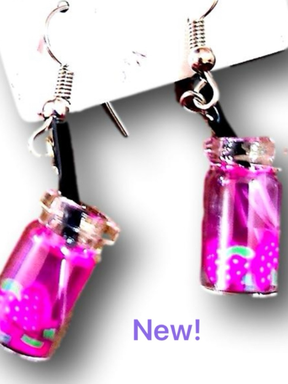 NWT Unique Purple Drink with Berries Earrings